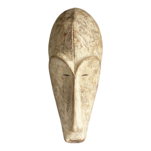 Vintage African Fang Elongated Face Wooden Mask Gabon 19" H