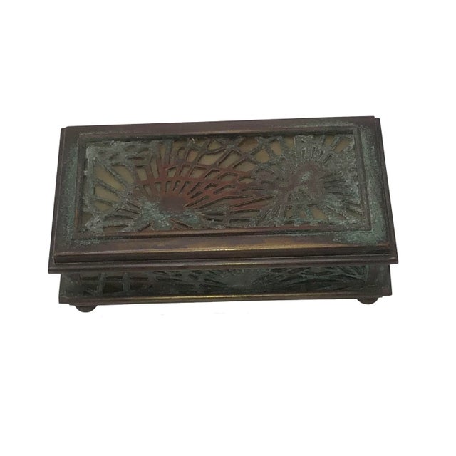 Glass Tiffany Studios Stamp Box For Sale - Image 7 of 8