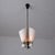 Metal Italian Brass, Black Metal and Opaline Glass 3-Light Pendant, 1950s For Sale - Image 7 of 9