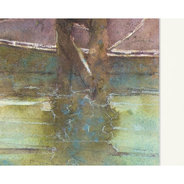 Late 20th Century Bill Abell Watercolor Painting of a Boat For Sale - Image 5 of 8