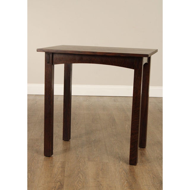 Mission Stickley Mission Style Oak Side Or Writing Table For Sale - Image 3 of 12