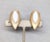 Vintage 1950s Signed Napier Goldtone & White Resin Clip Earrings-2 Pieces For Sale In Philadelphia - Image 6 of 7