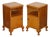 Art Deco Walnut Nightstands Bedside Tables, 1920s, Set of 2 For Sale
