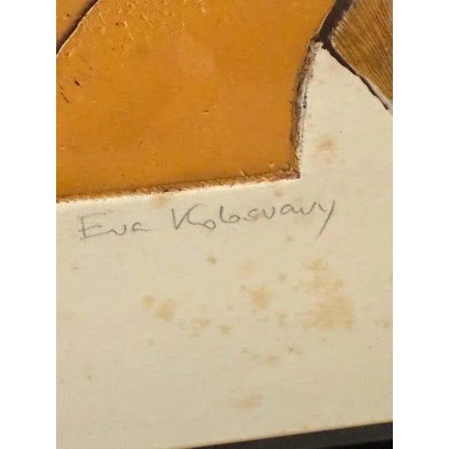 Abstract Large Embeded Rusty Geometric Abstract by Eva Koloswary For Sale - Image 3 of 9