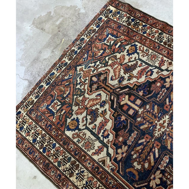 1920s, Handmade Antique Persian Malayer Rug 4.1' X 6.2' For Sale - Image 4 of 9