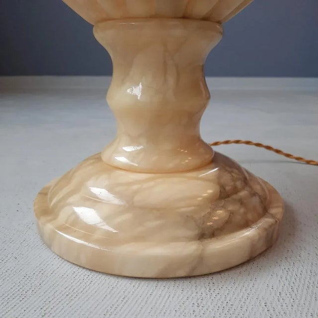 Large Onyx Table Lamp with Interior Light, 1960s For Sale - Image 9 of 11