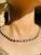 Navy Blue Blue Sapphire Royal Necklace in 18k White Gold With Diamonds- 34.5 Ct & 16 Inch For Sale - Image 8 of 14