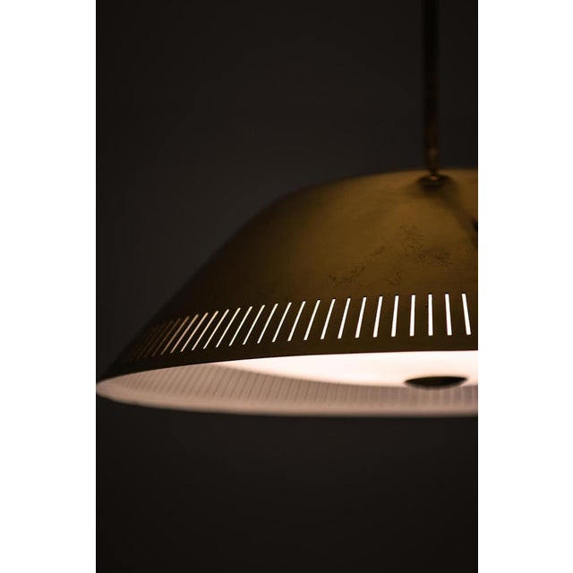 Gold Ceiling Lamp in Brass and Glass from Lisa Johansson-Pape, 1950s For Sale - Image 8 of 10