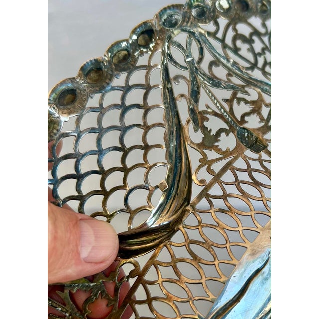 Metal Rare 18th Century English Sterling Silver Cake Basket by Burrage & Davenport, Circa 1775 For Sale - Image 7 of 11