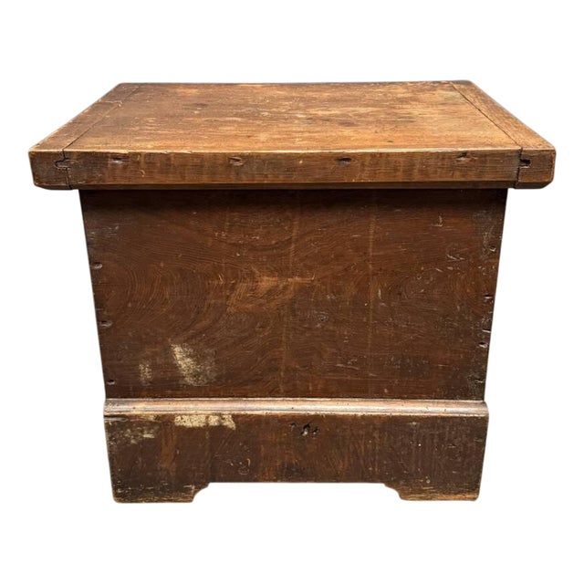Antique Brown Painted Chest For Sale