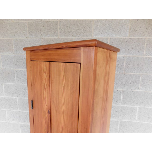 Custom Hand Crafted Shaker Style White Pine Chimney Storage Cabinet 22"w X 72"h For Sale - Image 13 of 17