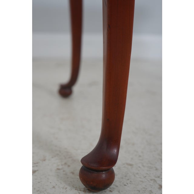 Wood Kindel Chimney Hill Cherry Scalloped Top Tea Table For Sale - Image 7 of 14