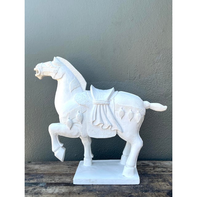 Late 20th Century Vintage Cast Concrete Emperor Horse For Sale - Image 5 of 12