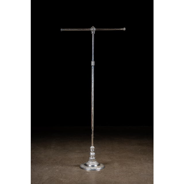 Early 20th Century Art Deco Nickel-Plated Department Store Garment Rack For Sale - Image 4 of 8