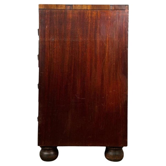 Antique Mahogany Bow Front Chest of Drawers, 1700s For Sale - Image 9 of 12