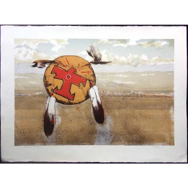 Larry Fodor "Shield Series 1" Serigraph on Paper Hand Signed For Sale - Image 4 of 4