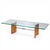 Mid-Century Modern Vladimir Kagan for Selig Mid Century Walnut and Glass Propeller Coffee Table For Sale - Image 3 of 7