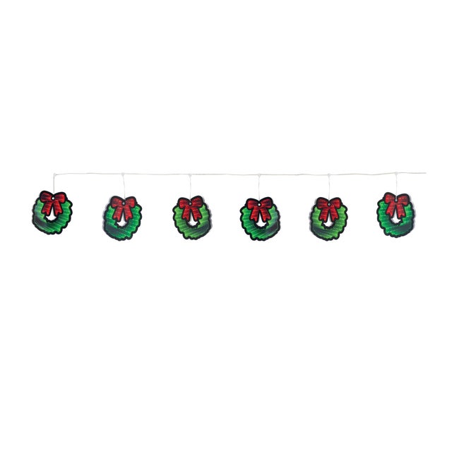 Kenneth Ludwig Chicago Wreath Garland Ekkolight 6'L For Sale - Image 4 of 4
