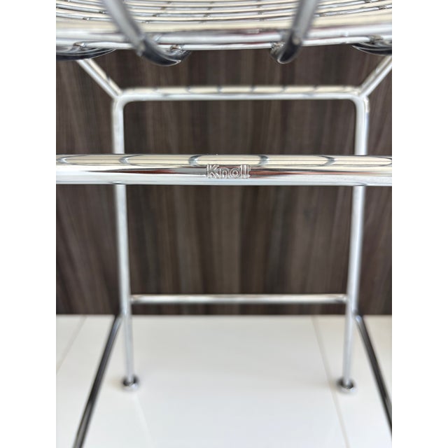 Harry Bertoia Bar Stools for Knoll | Polished Chrome | Set of 2 For Sale - Image 15 of 15