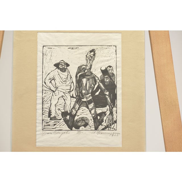 Don Quichotte von der Mancha, Arminius Hasemann, Woodcut, Berlin, 1922, On Japanese Paper Under Glass For Sale - Image 4 of 5