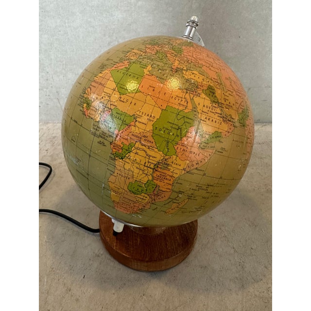 Vintage Illuminated Glass Globe, 1980 For Sale - Image 13 of 13