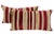 English Velvet Striped Pillows - Pair For Sale