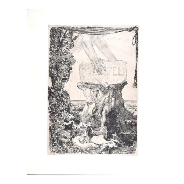 Menzel Fest-Blatt - Original Etching by Max Klinger - 1884 1884 For Sale