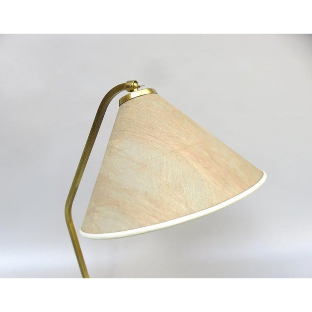 Vintage Table Lamp in Brass with Lampshade in Fiberglass, 1960s For Sale - Image 11 of 18