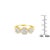 Metal 14K Yellow Gold 1-1/4 Cttw Brilliant Cut Diamond Three Round Floral Clusters Engagement or Fashion Ring (H-I Color, SI2-I1 Clarity) - Size 7 For Sale - Image 7 of 7
