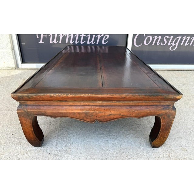 Antique Low Profile Chinese Coffee Table For Sale - Image 4 of 9