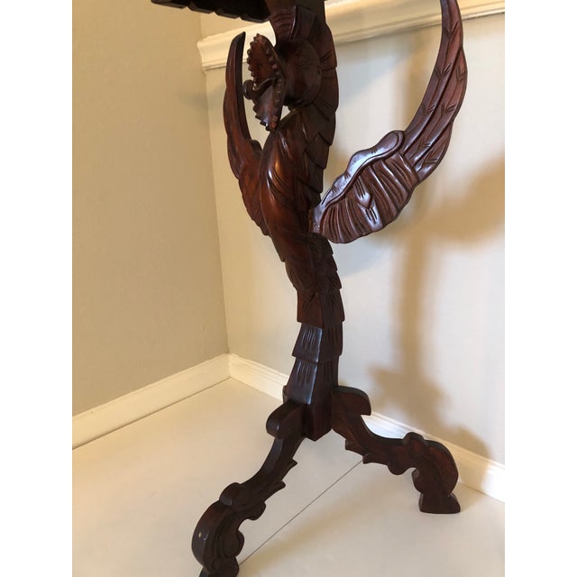 Vintage Carved Winged Dragon Pedestal or Plant Stand For Sale - Image 4 of 10