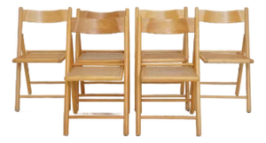 Mid 20th Century Cane Folding Chairs