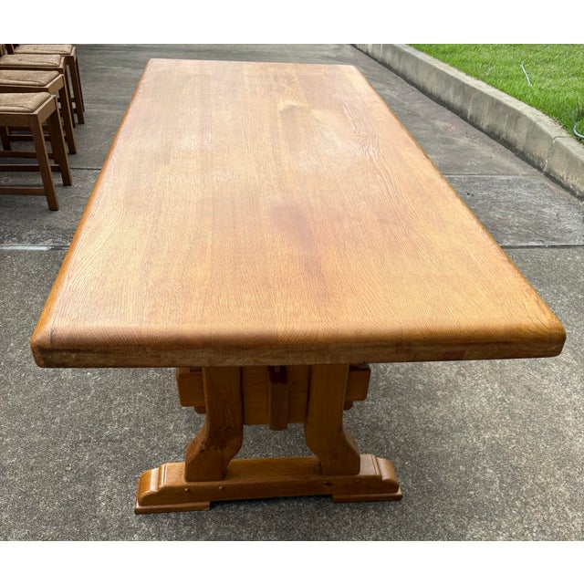 Vintage French Country Trestle Dining Table For Sale - Image 10 of 12