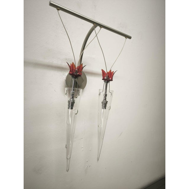 2-Light Wall Lamp by Lamp International, 1990s For Sale - Image 9 of 10