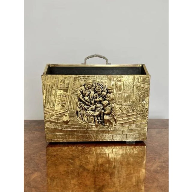 Metal Ornate Brass Newspaper Stand, 1920s For Sale - Image 7 of 7