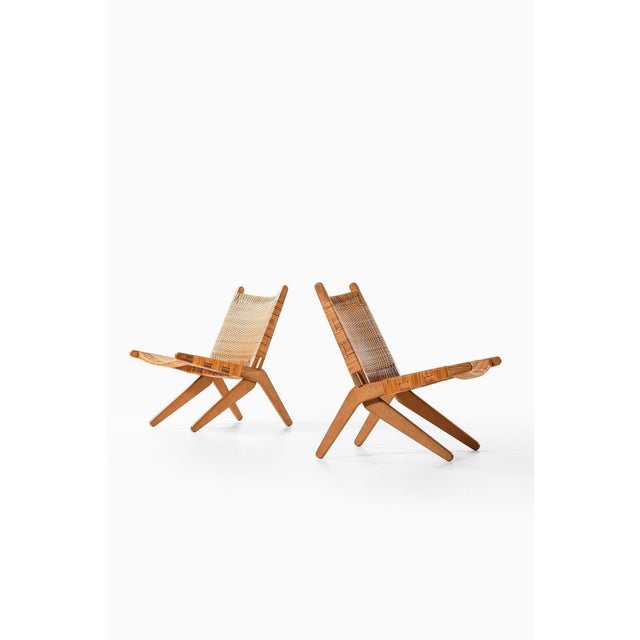1950s Easy Chairs in Cane and Oak from Preben Thorsen, 1957, Set of 2 For Sale - Image 5 of 13