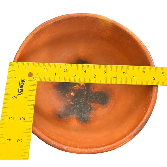 Handmade Signed Terracotta Bowl / Primitive Studio Pottery Vessel For Sale - Image 9 of 9