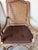 Vintage Hollywood Regency Louis XV-Style Carved Wood & Cane Armchairs – A Pair For Sale - Image 13 of 13