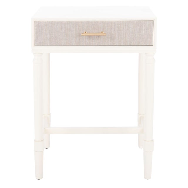 Estella 1 Drawer Accent Table in White For Sale - Image 11 of 11