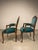 Late 20th Century Louis XV Style Carved Walnut Armchairs in Emerald Velvet, a Pair For Sale - Image 5 of 12