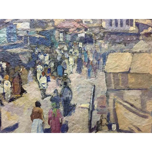 1960s 1960s Oil Painting Market Yudin Igor Dmitrievich For Sale - Image 5 of 10