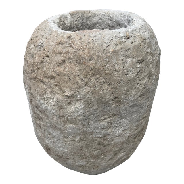 Antique Limestone Trough 51626g 25"h For Sale
