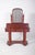 19th century English mahogany dressing table standing on carved column legs and rectangular mirror. Seductive and...