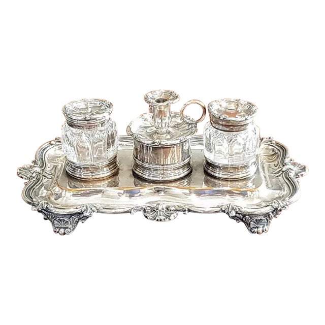 18th/19th Century Antique English Georgian III Period Matthew Boulton Inkstand For Sale