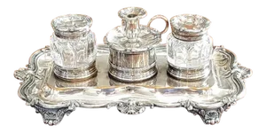 18th/19th Century Antique English Georgian III Period Matthew Boulton Inkstand