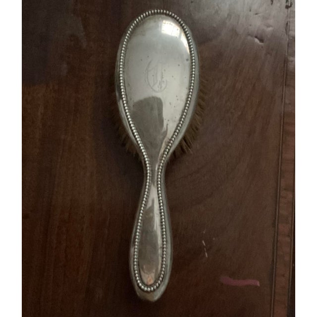 1900 - 1909 Antique Sterling Hair Brush For Sale - Image 5 of 6