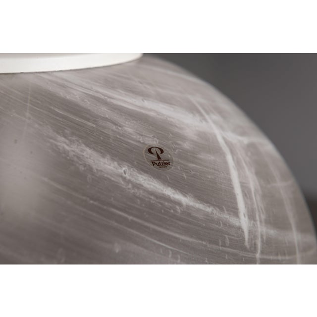 Ivory Vintage Globe Pendant Lamp with Bubble Glass Shade from Peill & Putzler, 1970s For Sale - Image 8 of 11