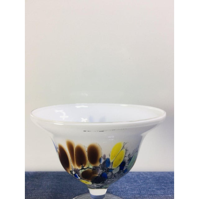 Mid-Century Modern Mid-Century Modern German Multicolor Blown Glass Bowl, 1970s For Sale - Image 3 of 6