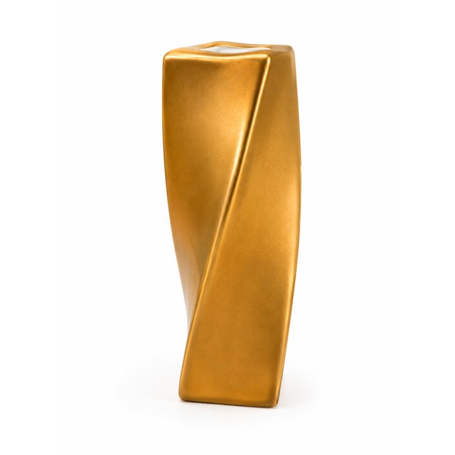Angela Cummings for Arita Japan 1983 Rare Gilded Porcelain Twisted Candleholders – Pair For Sale In New York - Image 6 of 7
