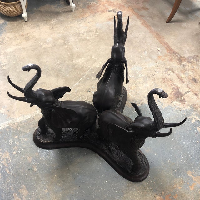 MaitlandSmith Bronze “Elephants“ Coffee Table Chairish